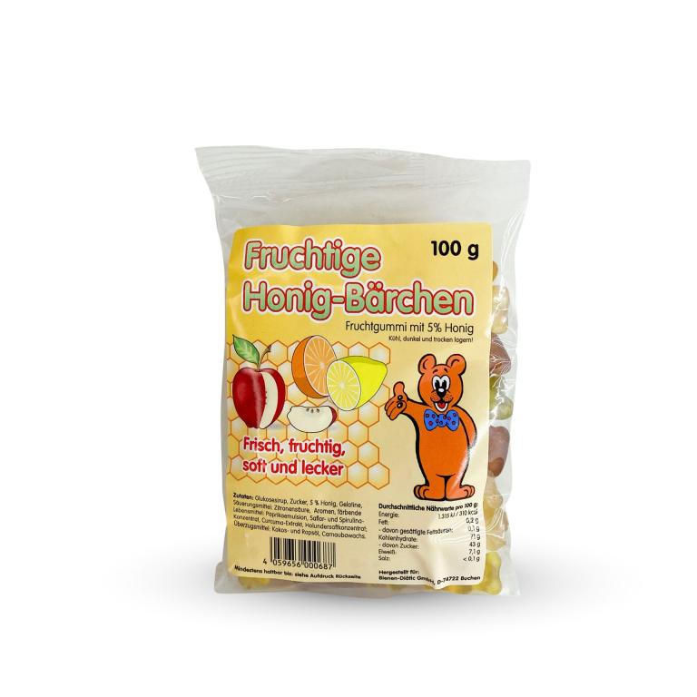 Fruchtige-Honig-Baerchen-100g-Bienen-Diaetic-Bienenhaus-Freinberg-Bonbons-Zuckerl