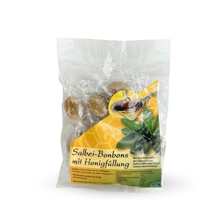 Salbei-Bonbons-mit-Honigfuellung-100g-Bienen-Diaetic-Bienenhaus-Freinberg-Bonbons-Zuckerl