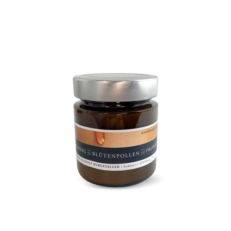 Honig-mit-Bluetenpollen-und-Propolis-aus-Oesterreich-250g-Bienenhaus-Freinberg-Bienenprodukte